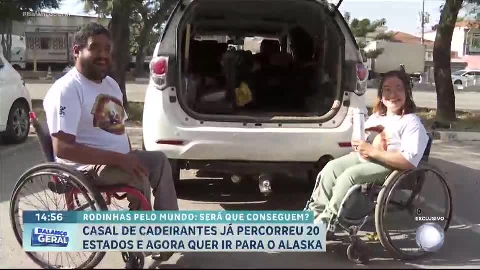 Casal de cadeirantes cruza o Brasil em carro adaptado e sonha em chegar ao Alasca
