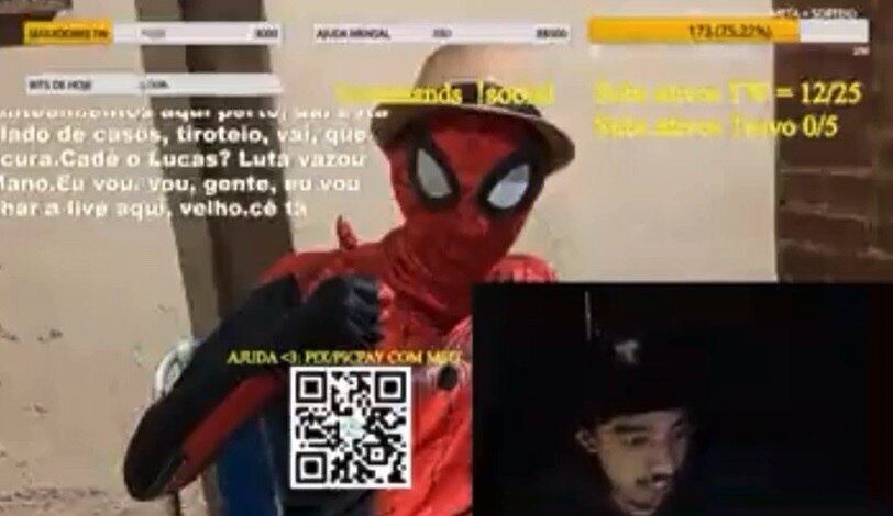 Transmissão captou barulho dos disparos