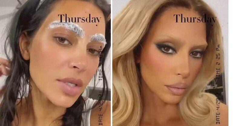 Kim Kardashian fez mudança radical - e temporária - em seu visual