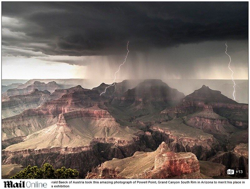 O austríaco Gerald Baeck fotografou o Powell
Point, no Grand Canyon, Estados Unidos, para participar do concurso