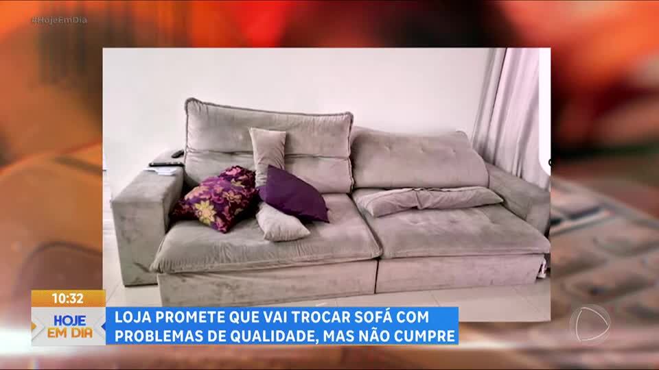 Patrulha do Consumidor: Loja não cumpre promessa de trocar sofá com problemas de qualidade