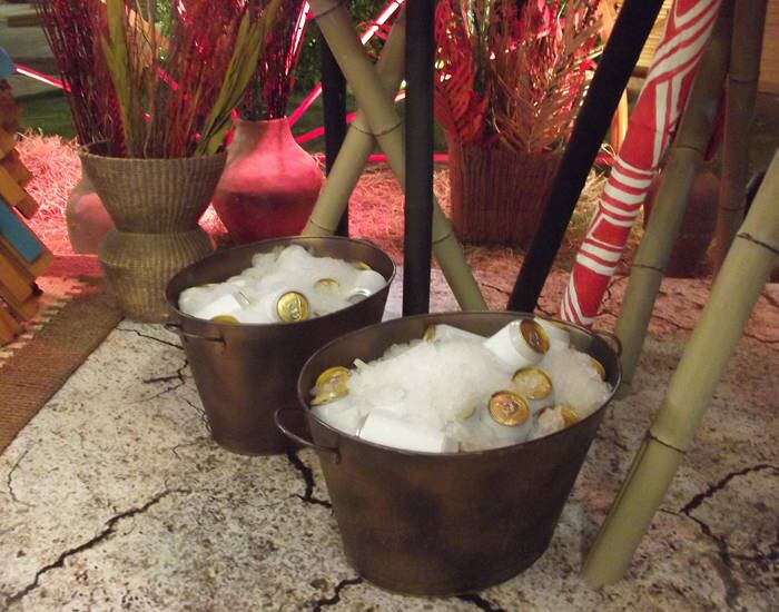 Entre as bebidas, cerveja gelada...

+ Bastidores! Conheça o cenário da Festa Cordel

+ Festa Cordel: Veja em detalhes os figurinos
