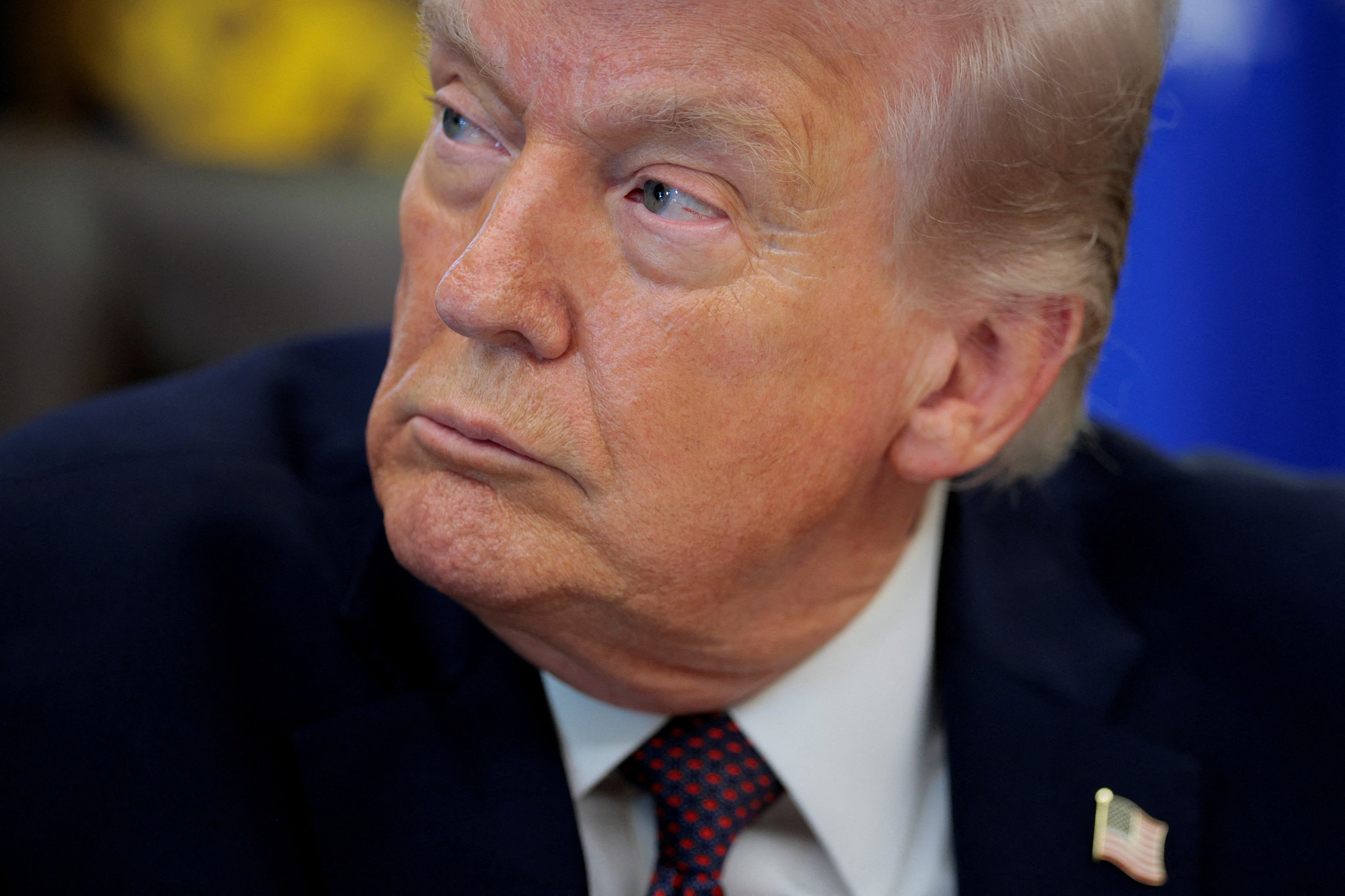 Presidente dos EUA, Donald Trump, participa de cerimônia na Casa Branca em Washington