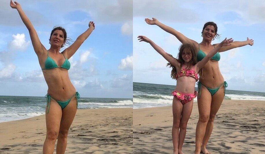 Eliane Gerloff e a filha mais nova, Sofia Gerloff Sonza