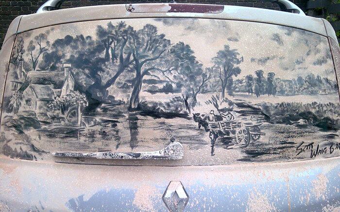 Desenho do norte americano Scott Wade, conhecido como "artista do carro sujo"

Quer saber tudo sobre carros? Acesse www.r7.com/carros