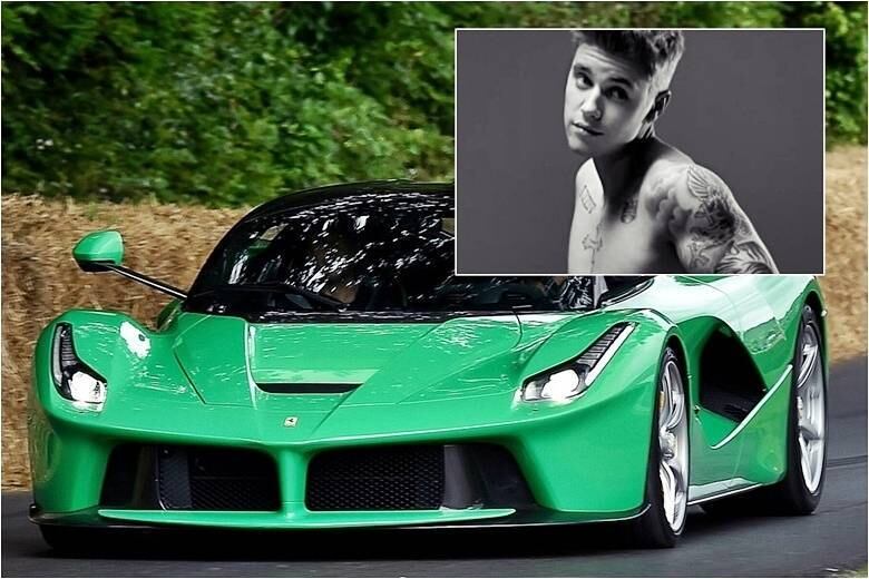 O Cantor canadense, Justin Bieber, de 21 anos, pretende comprar uma Ferrari LaFerrari, o primeiro modelo híbrido da marca italiana, que possui 499 modelos limitados. Ele informou que ainda tem a 458 Italia, modelo que possui 570 cavalos. Nada mal para 21 anos, não é?