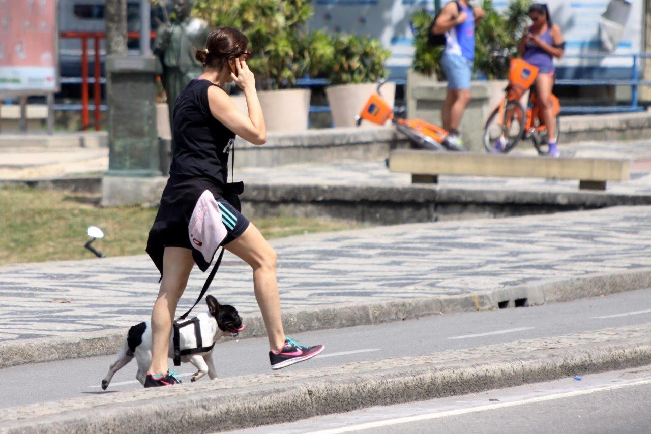 A humorista aproveitou para se exercitar