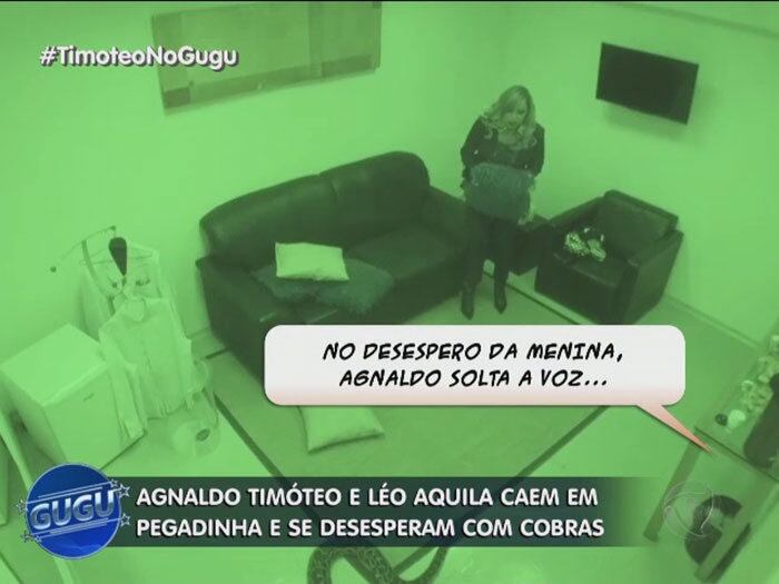 Para espantar o medo e não ouvir os gritos, Agnaldo começou a cantar bem alto dentro do banheiro 

+ Quer assistir às íntegras do programa Gugu? Acesse R7 Play e veja quando e onde quiser!