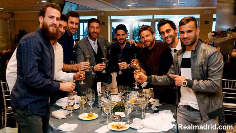 O sucesso pela boa temporada foi brindado pelas estrelas do Real Madrid