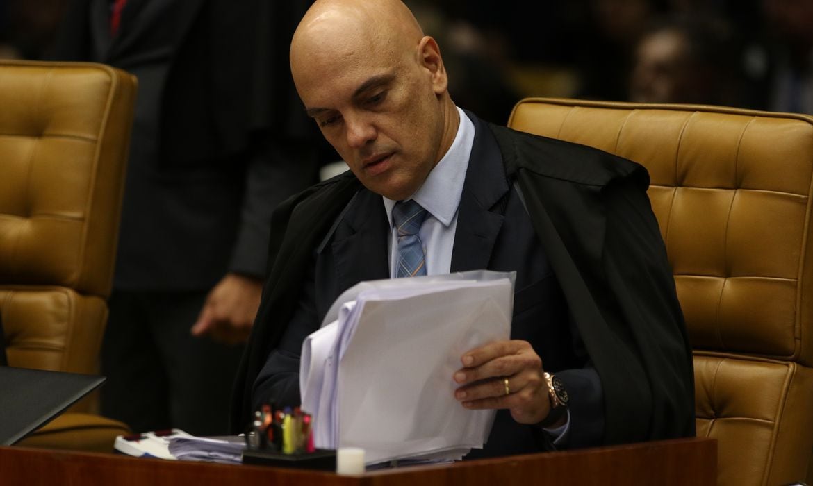 Ministro Alexandre de Moraes, na ocasião em que foi eleito presidente do TSE — 14/06/2022