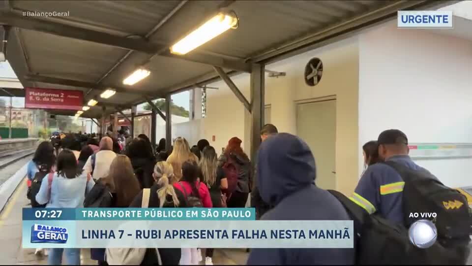 Falha na Linha 7-Rubi causa transtorno aos passageiros nesta segunda (28)