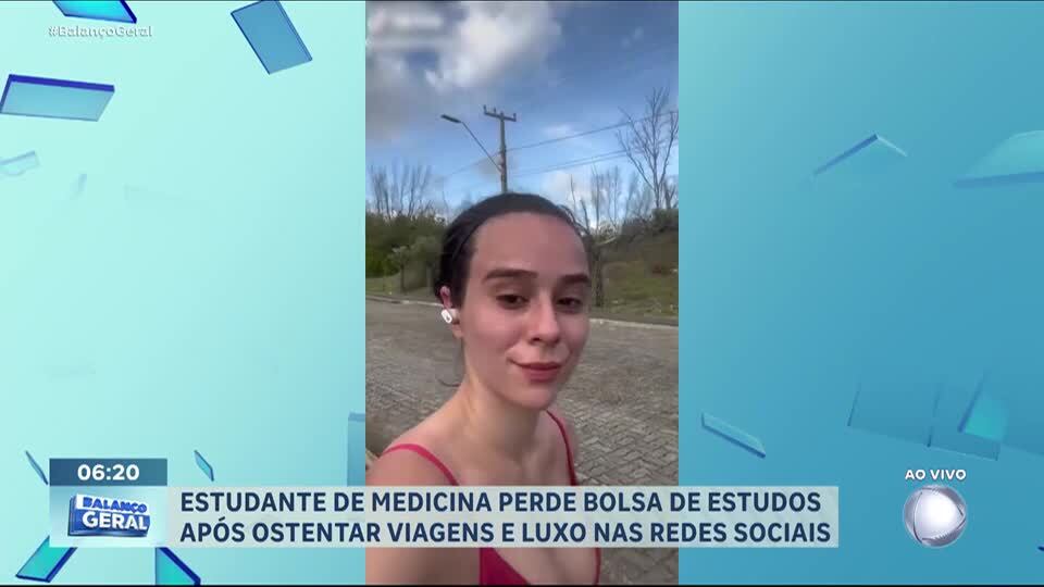 Estudante de medicina perde bolsa de estudos após ostentar luxo e viagens nas redes sociais