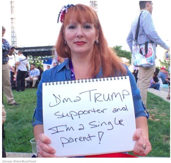 "Eu sou apoiadora do Trump e eu sou uma mãe solteira!"