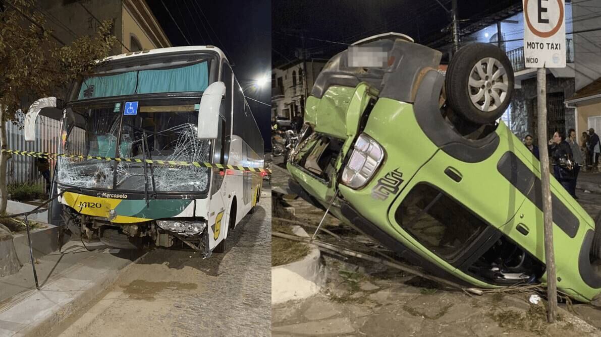 De acordo com os bombeiros, populares socorreram um número não revelado de vítimas
