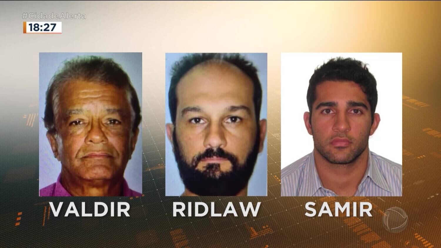 Samir Gabriel da Silva (dir.), é suspeito de mandar matar o pai, Valdir (esq.) e o irmão, Ridlaw (meio), em Ribeirão Preto