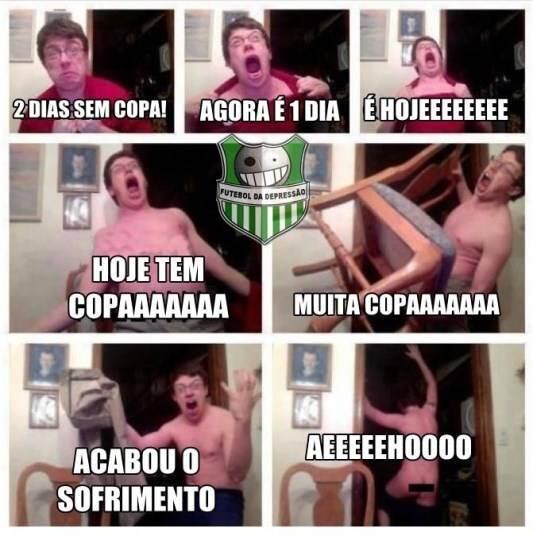 Os jogos deixaram de ser diários após o fim da fase das eliminatórias, o que parece ter causado uma crise de abstinência nesse garoto aí