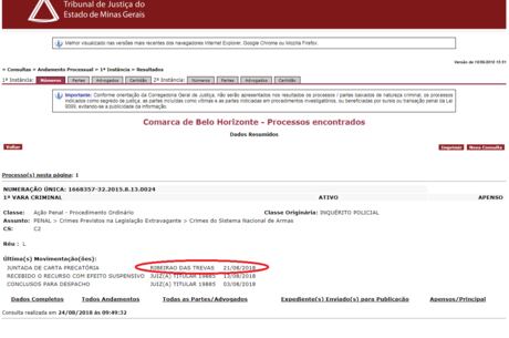 O processo foi publicado na última terça-feira (21)