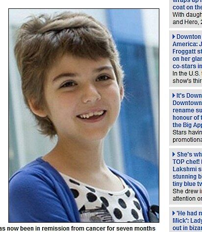 

Emily Whitehead, de seis anos,
conseguiu vencer o câncer com o vírus do HIV