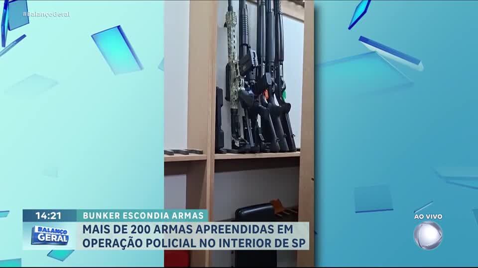Mais de 200 armas são apreendidas em operação policial no interior de São Paulo