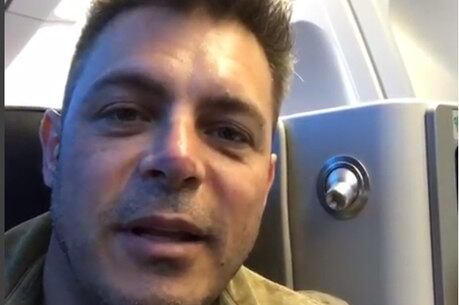 Luigi Baricelli no voo de volta à Florida