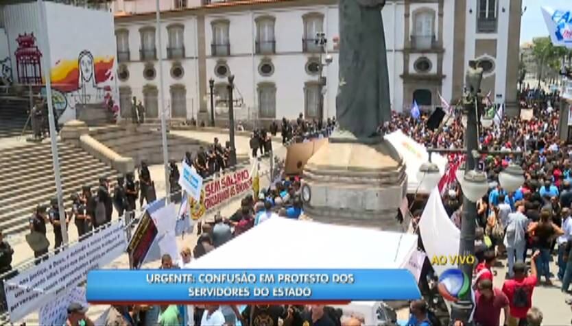 Governo do Estado pediu envio da Força Nacional para reforçar a segurança na Alerj durante as manifestações dos servidores