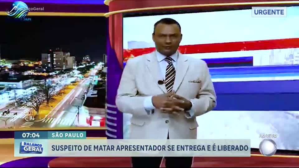 Suspeito de ter matado apresentador de televisão se entrega à polícia, mas é liberado