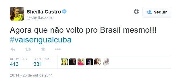 A divisão do país em torno das candidaturas de Dilma Rouseff e Aécio Neves também afetou o esporte. Muitos atletas, inclusive, exageraram um pouco ao comentar a vitória apertada da petista, caso da jogadora de vôlei Sheilla: atualmente jogando na Turquia, a craque da seleção prometeu encerrar carreira no exterior. Será que vai cumprir a promessa?