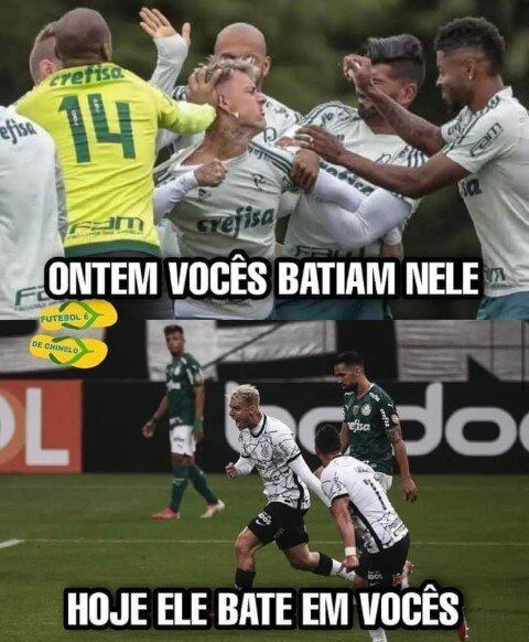 Róger Guedes e Quarteto Fantástico foram protagonistas das brincadeiras da última vitória do Corinthians sobre o Palmeiras.
