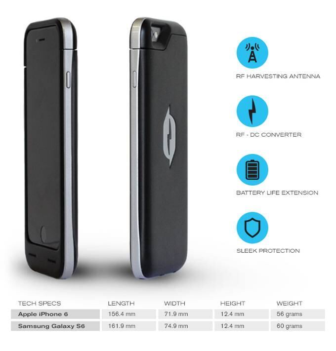 É importante notar que a capa não funciona como um banco de energia e também não recarrega o celular depois que ele desligar. Ele apenas reutiliza a energia que o aparelho dispende