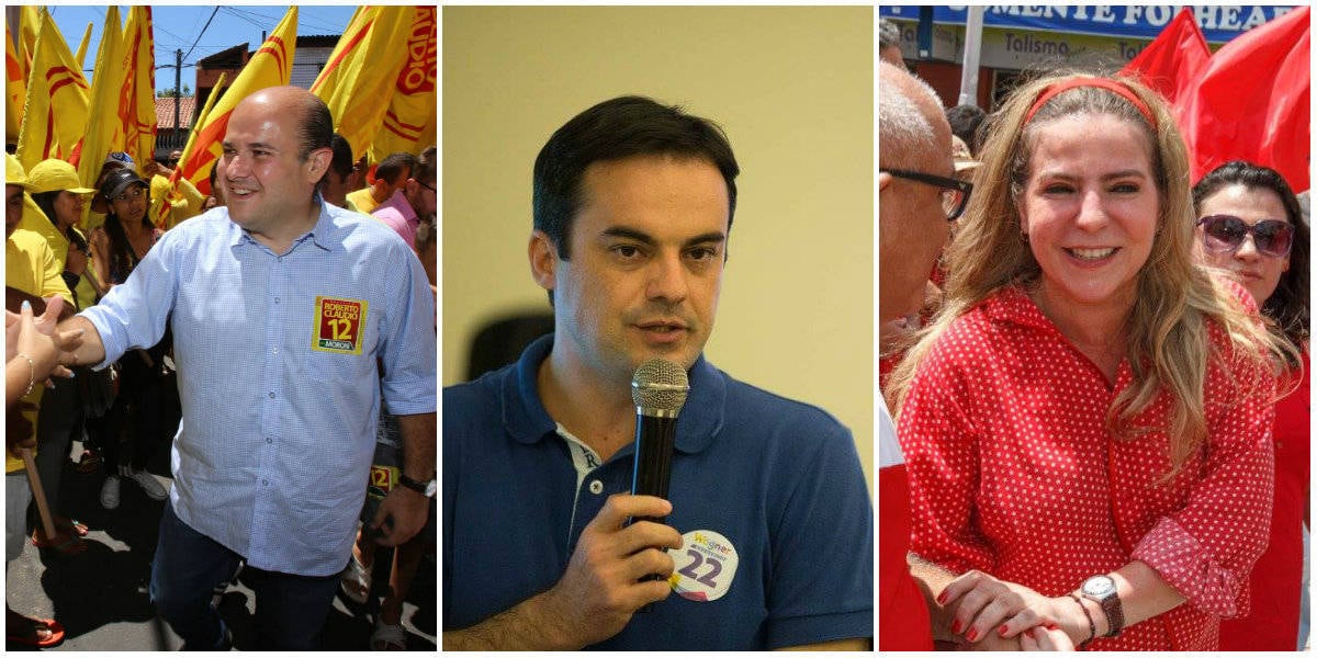 Roberto Cláudio (PDT), Capitão Wagner (PR) e Luizianne Lins (PT) lideram a corrida eleitoral em Fortaleza