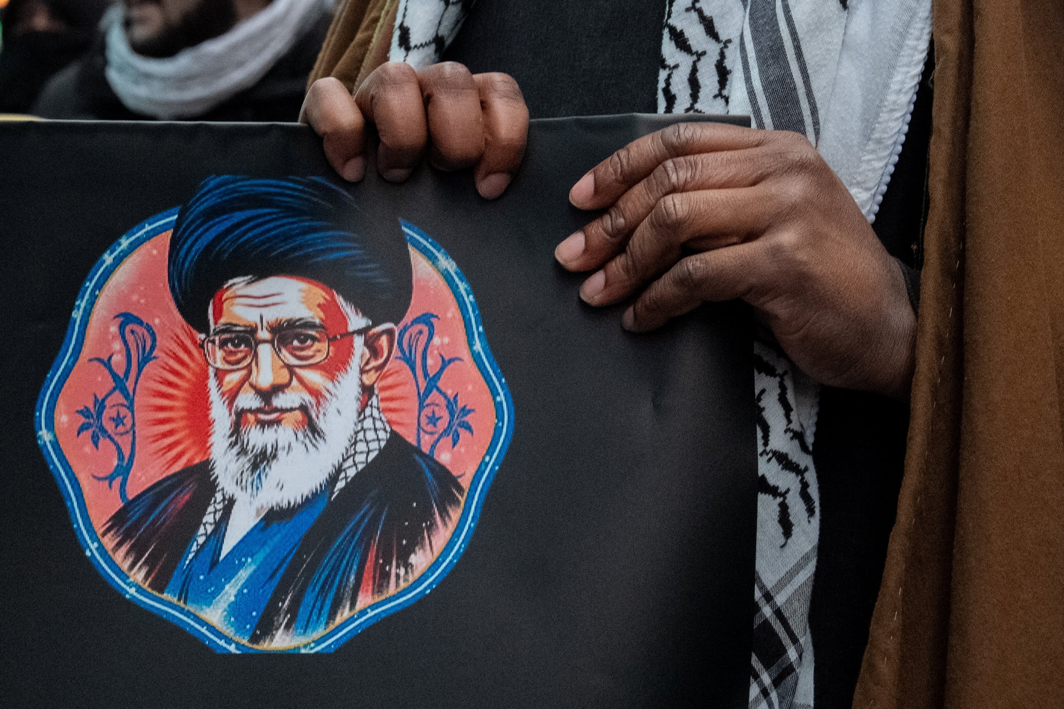 Iustração de Ali Khamenei