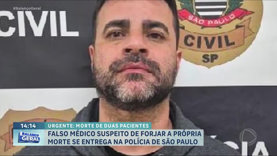 Falso médico é preso após forjar a própria morte para não responder por óbitos de pacientes