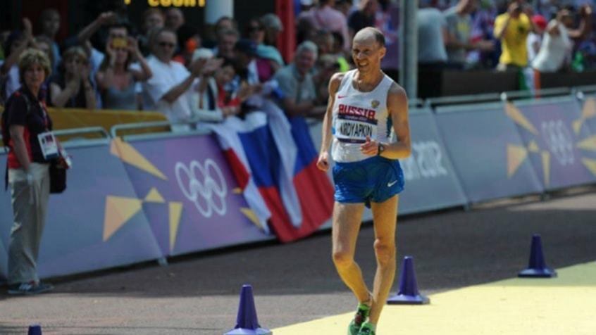 O recorde olímpico da marcha atlética de 50km também foi batido nos Jogos de 2012. O autor do feito foi o russo Sergey Kirdyapkin, que rompeu a linha de chegada com 3h35min59s.