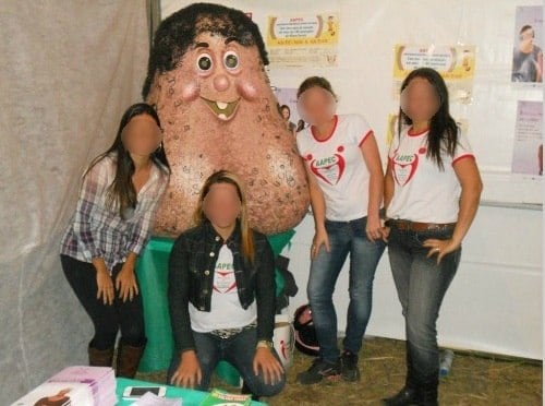 mascote, gawker, saco, testículo, personagem