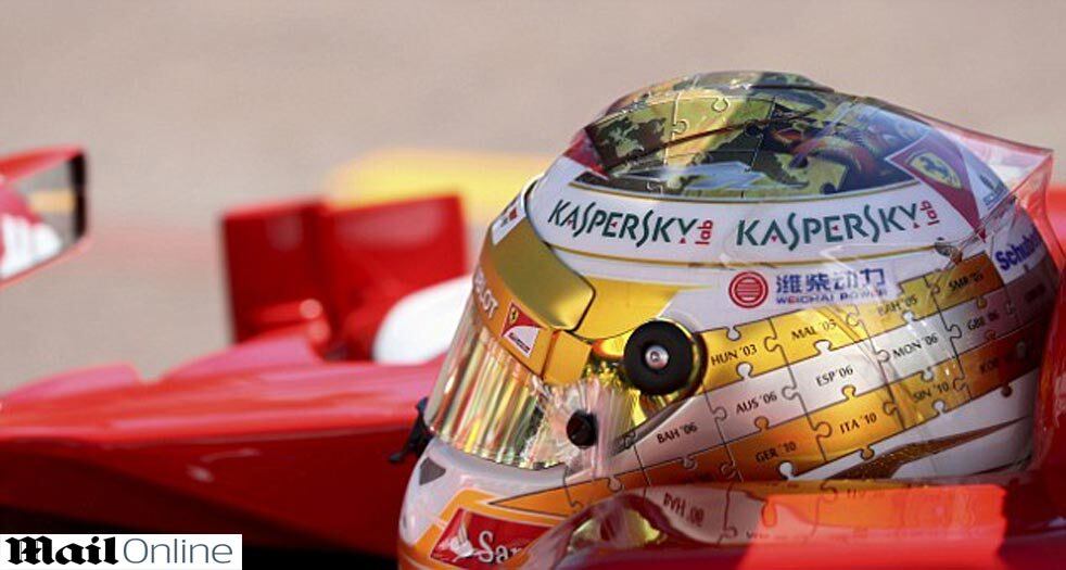 Fernando Alonso, por sua vez, criou um verdadeiro quebra-cabeças em seu capacete