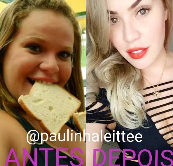 O' antes e depois' de Paulinha Leite