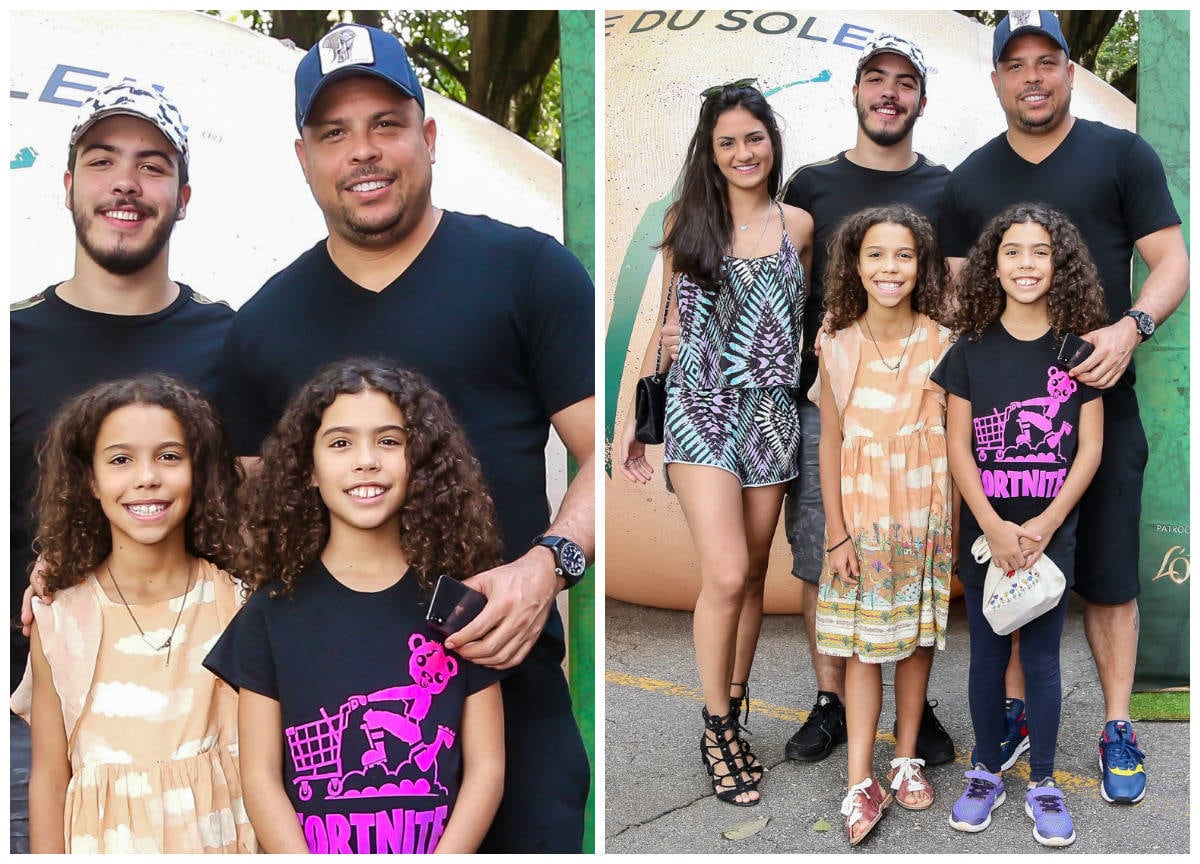 Ronaldo levou a família para curtir o Cirque du Soleil