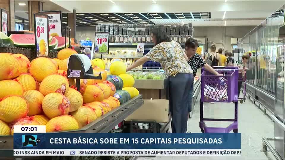 Preço da cesta básica sobe em 15 capitais em abril