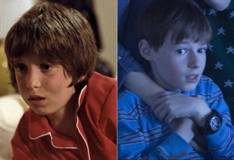 O irmão mais novo da família foi vivido por Oliver Robins, o Robbie Freeling do Poltergeist original, e pelo ator Kyle Catlett, o Griffin Bowen na versão 2015