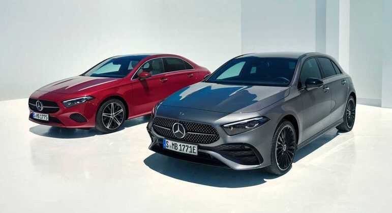 Mercedes-Benz Classe A 2023 recebeu um novo conjunto ótico dos faróis