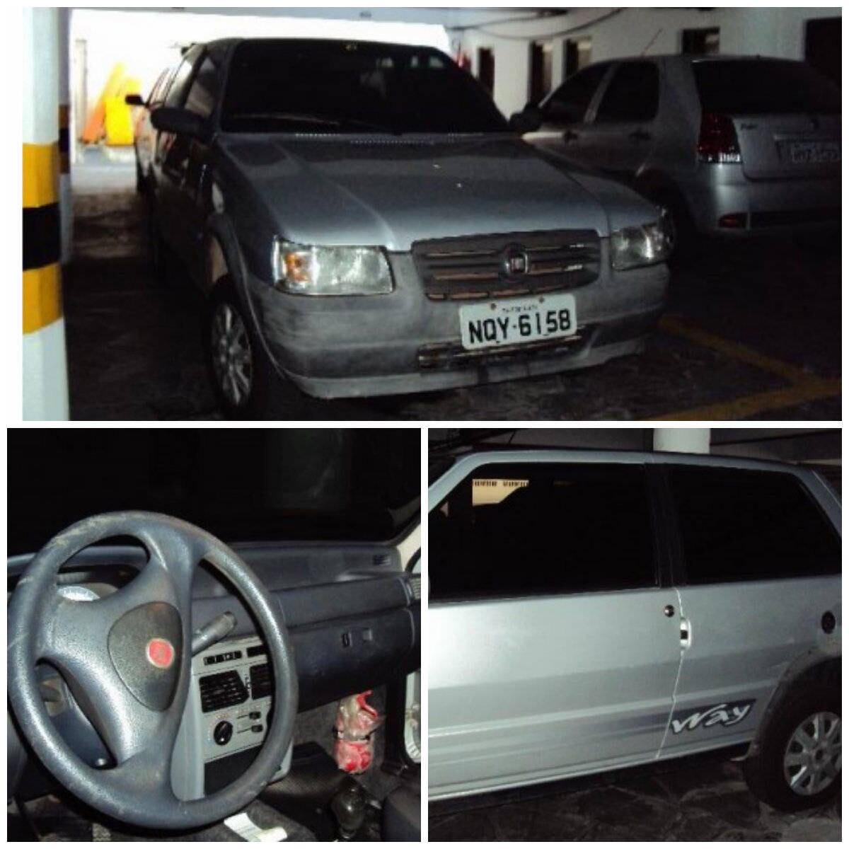 O carro da foto também pode ser comprado por um preço abaixo da tabela. O veículo é um Fiat Uno Mille Way Econ, duas portas, cor prata, com ar-condicionado, álcool/gasolina, ano
2009/2010. Está avaliado em R$ 18,5 mil, mas o lance inicial é de R$ 8.325