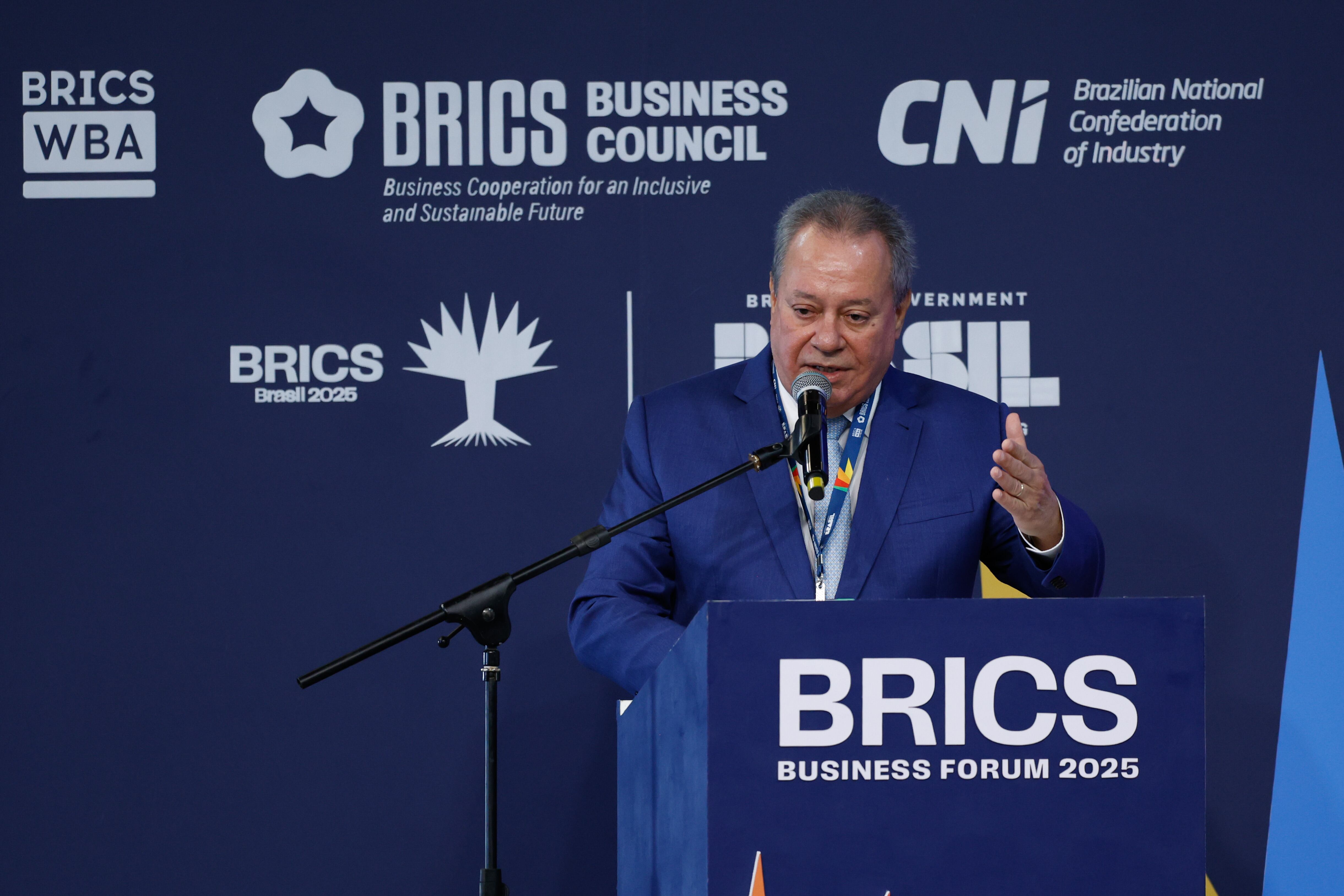 Rio de Janeiro (RJ), 05/07/2025 – O presidente da CNI, Ricardo Alban, participa do Fórum Empresarial do Brics, no Pier Mauá. Foto: Fernando Frazão/Agência Brasil