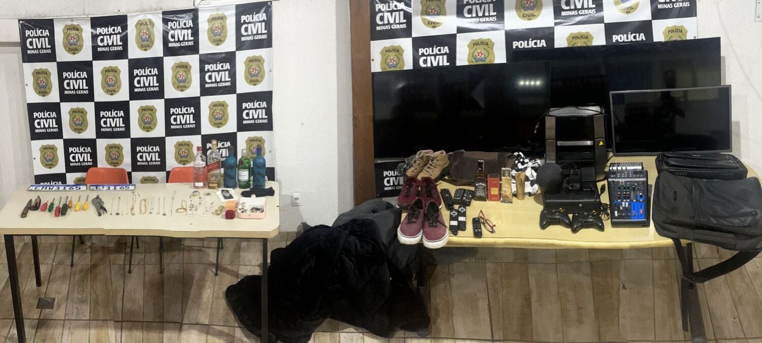 Parte do material levado das vítimas estava com os suspeitos
