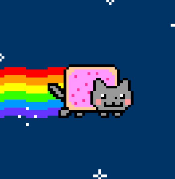 Pode falar! O Rainbow Cat já te deixou hipnotizado, vai