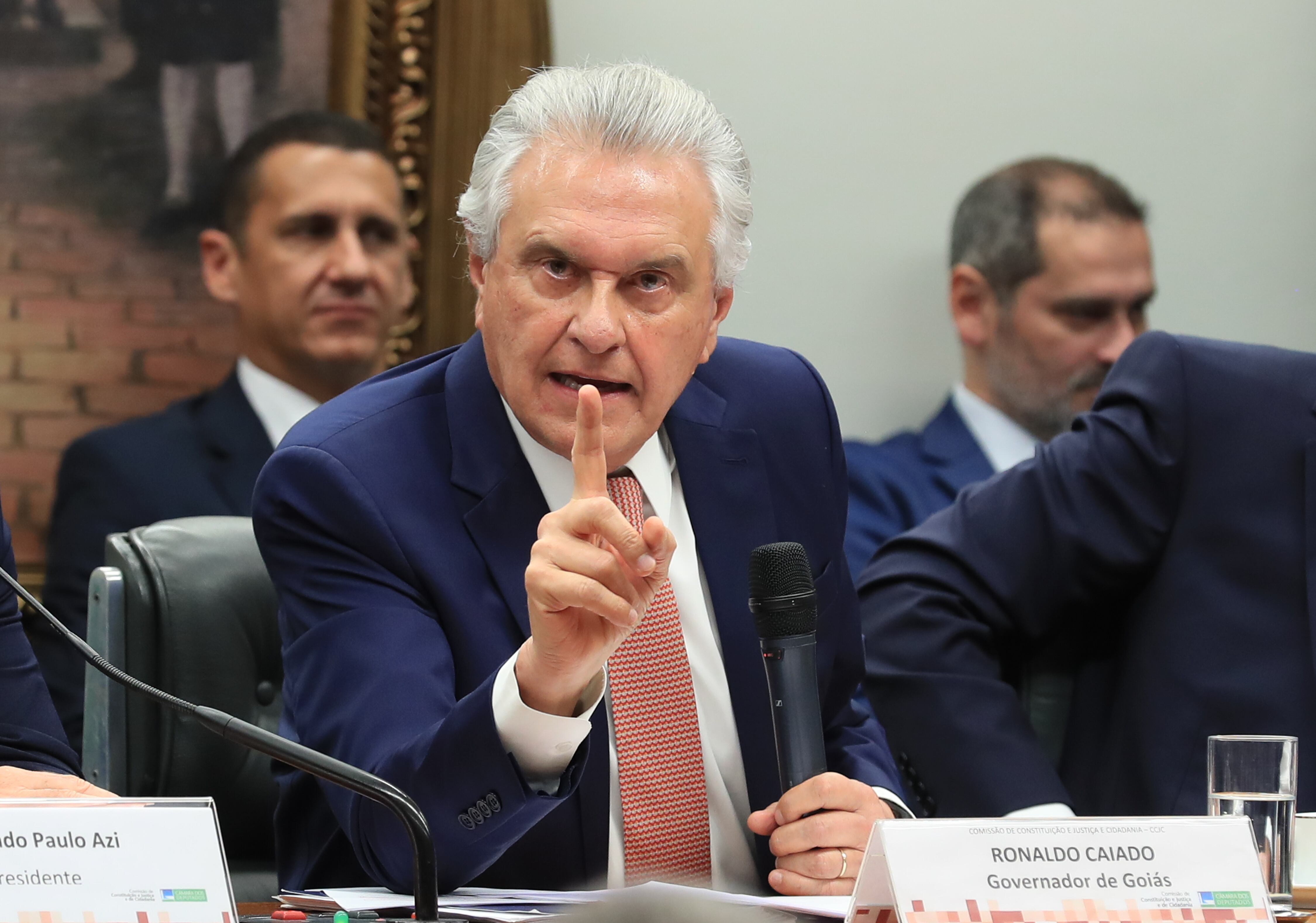 Brasília (DF), 28/05/2025  - Governadores do Pará, Helder Barbalho, e de Goiás, Ronaldo Caiado na Comissão de Constituição, Justiça e Cidadania (CCJ) da Câmara  para debater a PEC da segurança pública.  Foto: Lula Marques/Agência Brasil