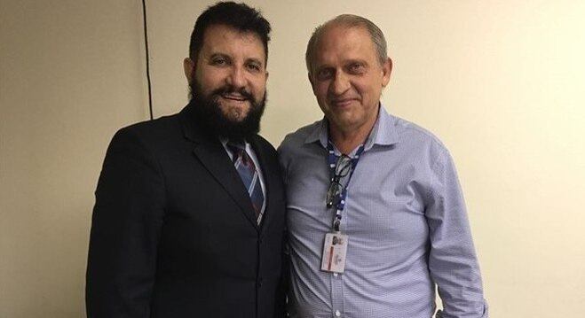 Zacarias Pagnanelli, diretor institucional da Record TV, e Edson Caram, do DSV
