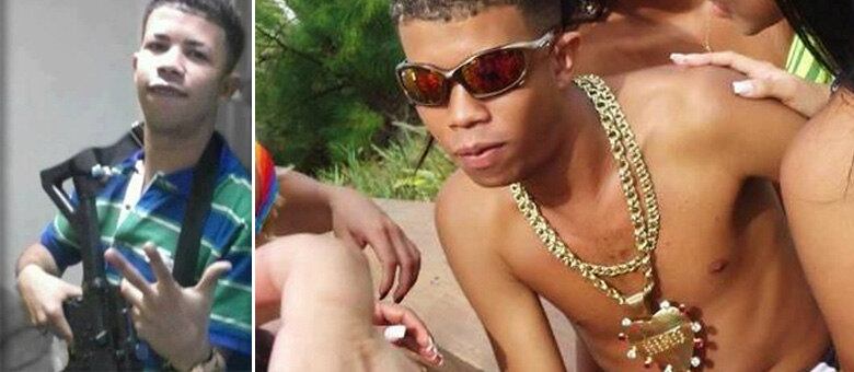 Além de um grosso cordão de ouro com um pingente do tamanho de uma medalha olímpica, MC também exibe arma