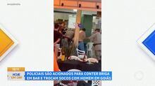 Policiais são acionados para conter briga em bar e trocam socos com homem em Goiás