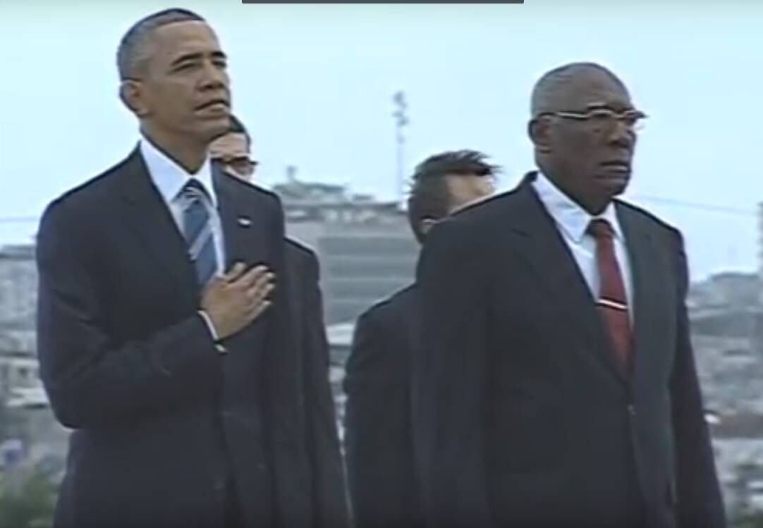 Antes do encontro histórico com Castro, nesta manhã, o presidente dos EUA participou de uma homenagem ao criador do Partido Revolucionário Cubano, José Marti