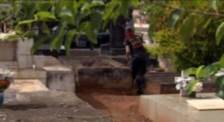 Policiais encontraram drogas em dez túmulos do cemitério